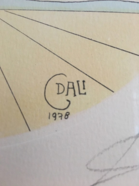 Salvador Dali, Kleurenlitho ,  handgesigneerd en genummerd, Weegschaal kopen? Bied vanaf 150!