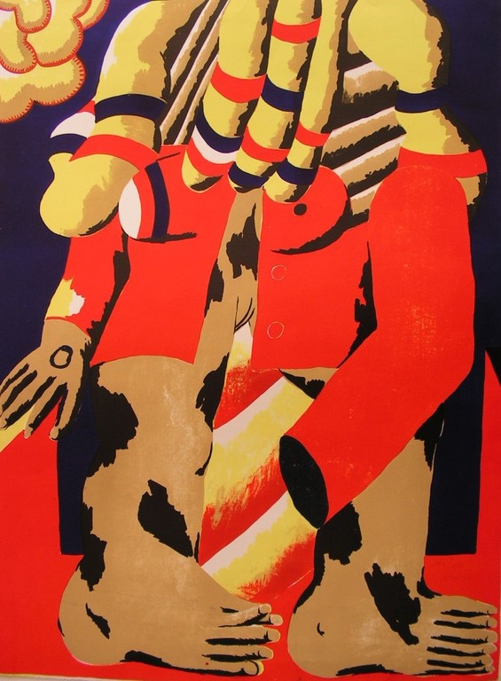 Horst Antes - lithografie - 'Amsterdammer' verkocht voor € 150!