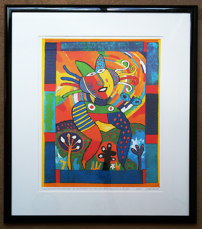 Clemens Briels - Puntillita carved out her name, zeefdruk (mooi ingelijst) kopen? Bied vanaf 200!