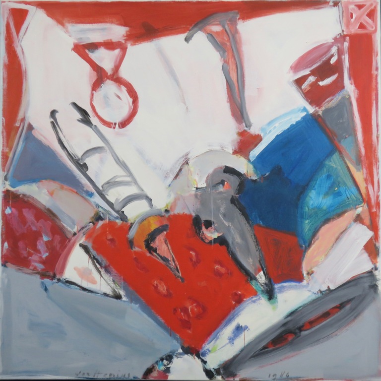 Piet Warffemius: Acryl op doek, Zonder titel - Ingelijst (Zeer groot) kopen? Bied vanaf 900!