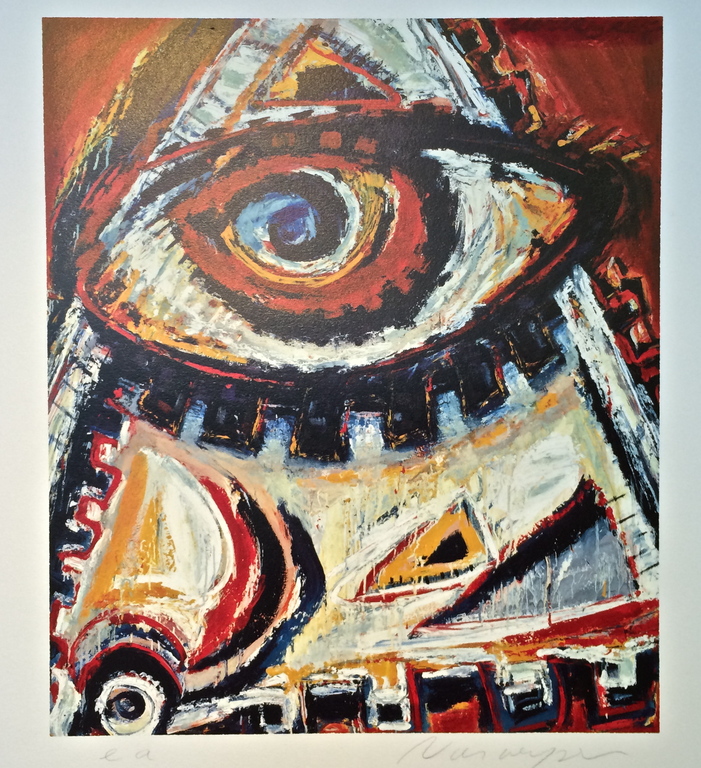 Henk Vierveijzer , zeefdruk , zonder titel verkocht voor € 50!