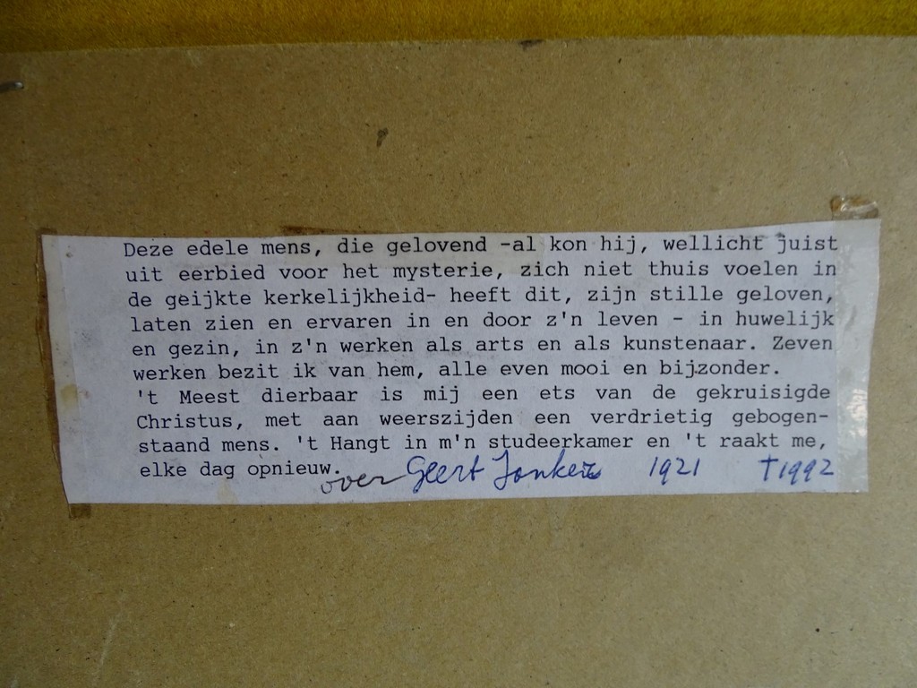 Onbekend, ets,  Christus aan het kruis kopen? Bied vanaf 20!