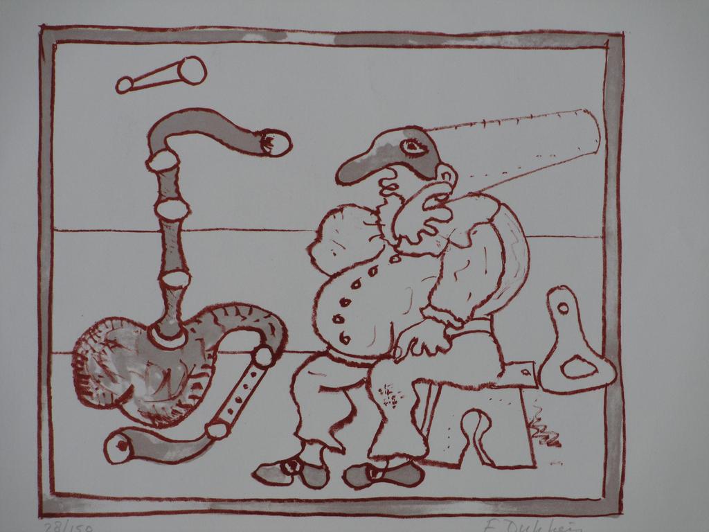 Ed Dukkers, Visioen van een Clown, Litho verkocht voor € 50!