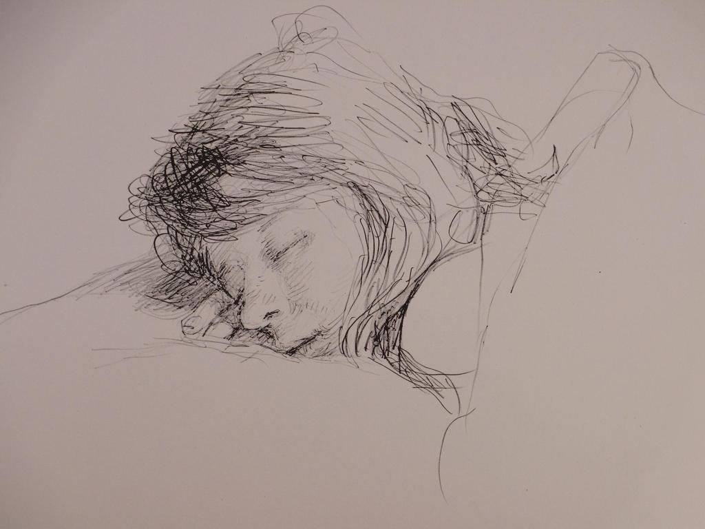 Aat Veldhoen, rotaprint, Slapende vrouw kopen? Bied vanaf 45!