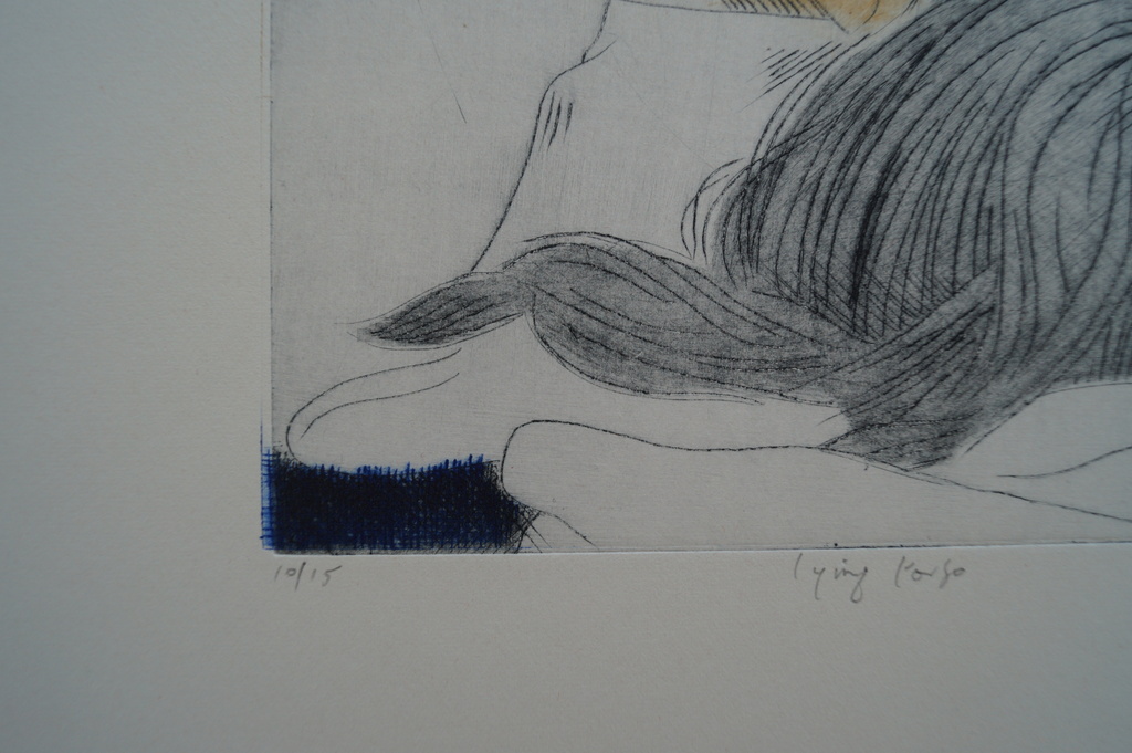 Mark Visione - gesigneerde ets - Lying Torso - 15 ex. kopen? Bied vanaf 1!