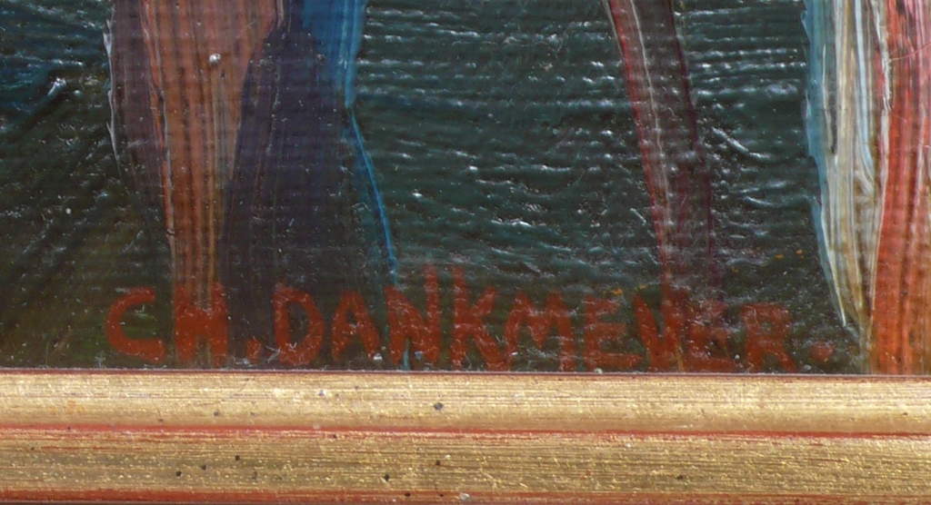 Charles Dankmeijer, Waterrijk landschap met knotwilgen en drogende was. kopen? Bied vanaf 450!