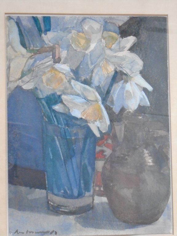 Kees Verwey - aquarel - Stilleven met narcissen kopen? Bied vanaf 450!
