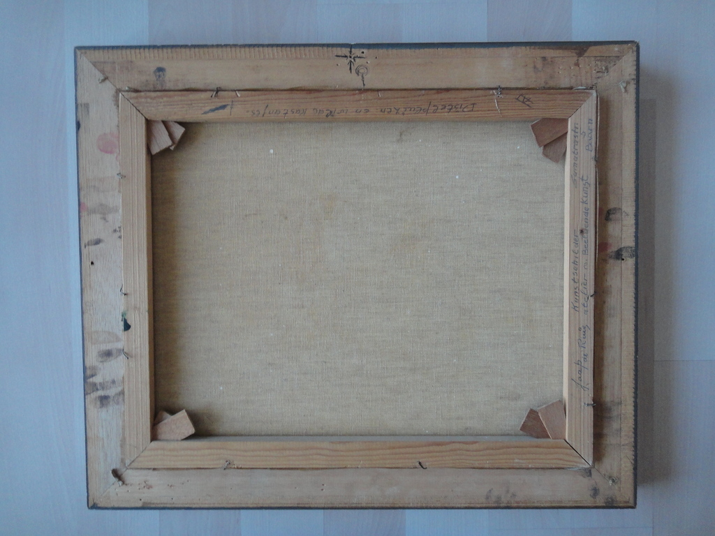 Jaap de Ruig, olieverf op doek, stilleven met o.a. distel en wilde kastanjes kopen? Bied vanaf 1!