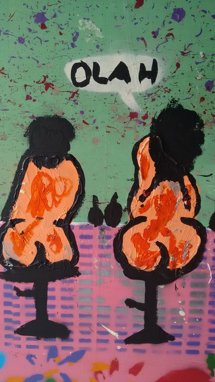 Espen Greger Hagen schilderij, ladies at the bar, 200 cm x 70 cm TOPWERK kopen? Bied vanaf 550!