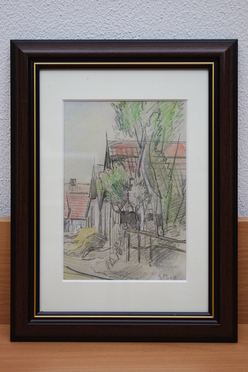Sientje Mesdag - van Houten (1834-1909) - studietekening - huizen kopen? Bied vanaf 125!