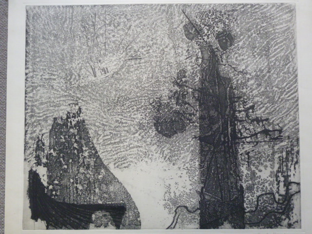 Wout van Heusden - ets - Abstract kopen? Bied vanaf 45!