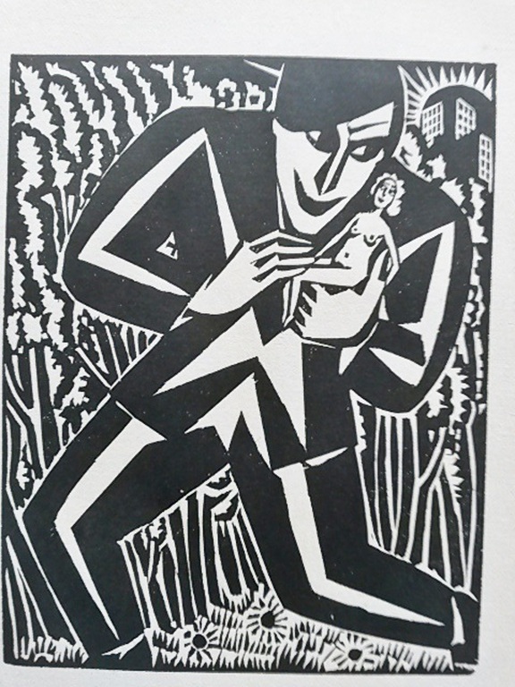 Frans Masereel, houtsnede, omstreeks 1930 verkocht voor € 40!