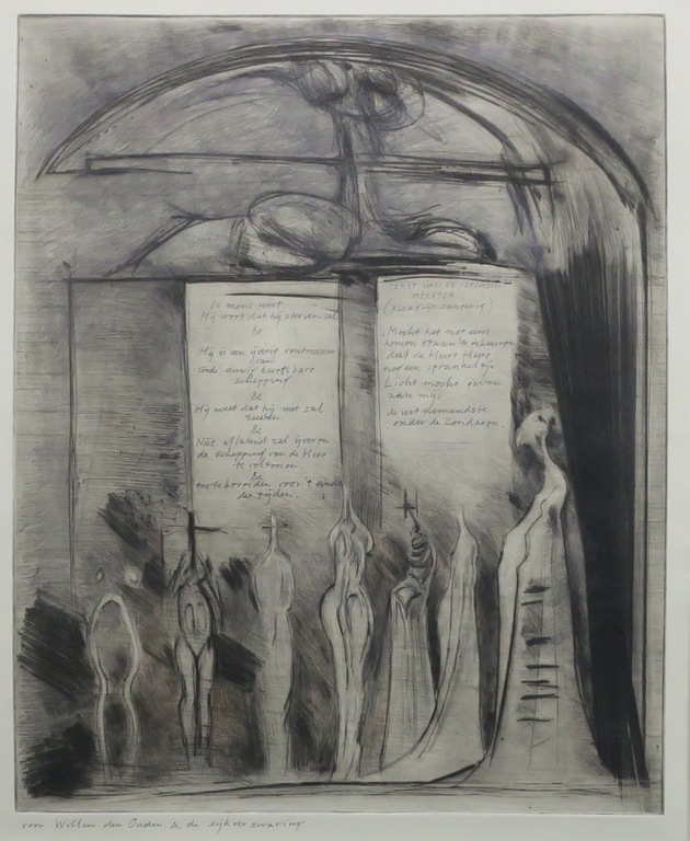 Geurt van Dijk: Ets, Voor Willem den Ouden & de dijkverzwaring kopen? Bied vanaf 20!