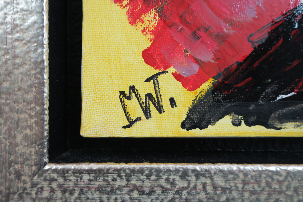 Martin van Wordragen: Gemengde techniek op doek, Monnik met icoon - Ingelijst kopen? Bied vanaf 250!