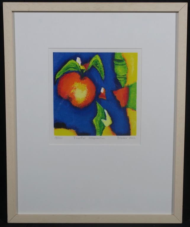 Saskia Bremer: Zeefdruk, Fruitful cooperation - Ingelijst kopen? Bied vanaf 1!