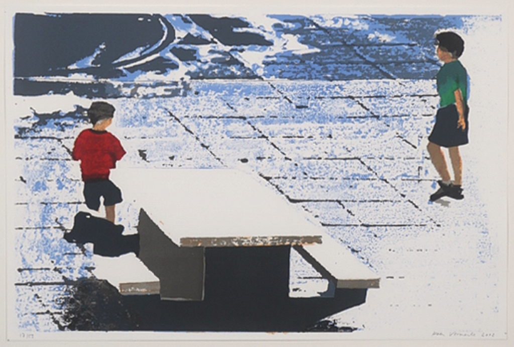 Koen Vermeule: Zeefdruk, Zonder titel - Ingelijst kopen? Bied vanaf 70!