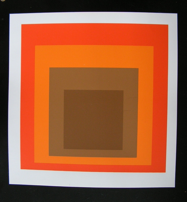 Josef Albers  -  zeefdruk  -  zonder titel. verkocht voor € 36!