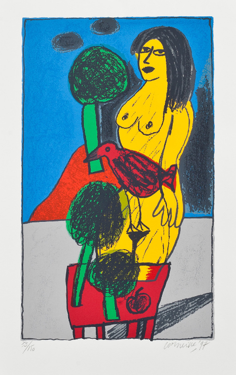 Corneille: Zeefdruk, Femme de l'ete verkocht voor € 130!