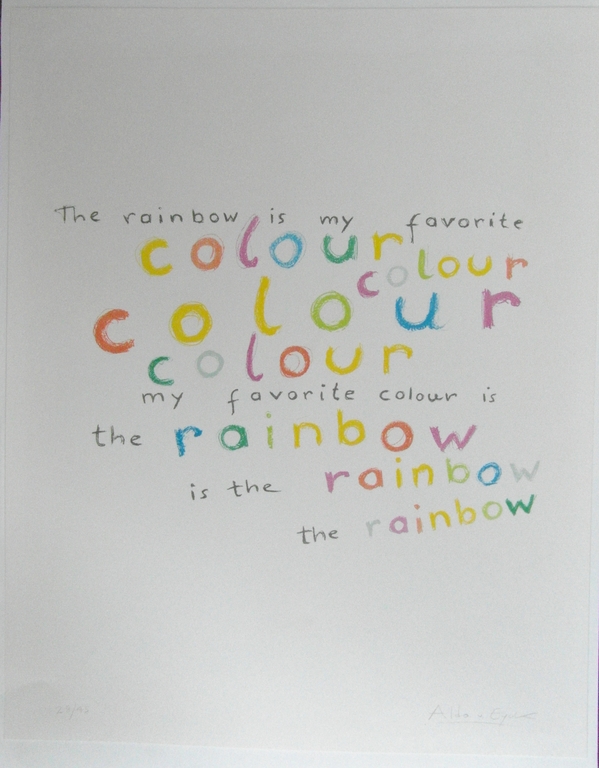 Aldo van Eyck - kleurenlitho - 1991 verkocht voor € 425!