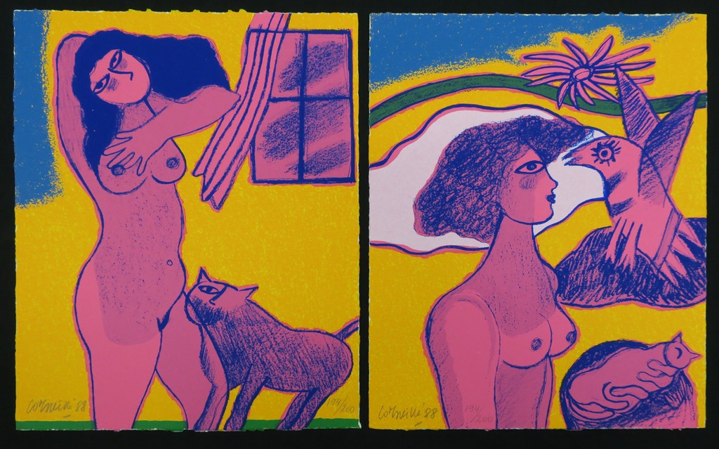 Corneille: Portfolio La sensualite du sensible, 4x Zeefdruk + boek kopen? Bied vanaf 450!