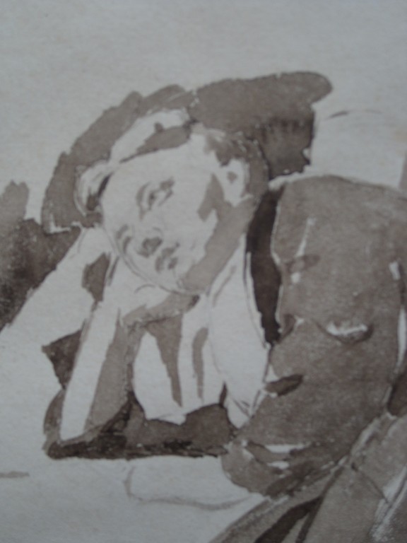 Salomon V Witsen 1833-1911 sepiatekening liggende vrouw omstreeks 1870 kopen? Bied vanaf 1!