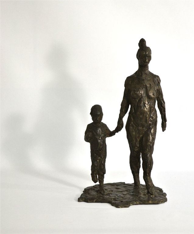 Els van Rees: Bronzen beeld. Moeder en kind kopen? Bied vanaf 650!