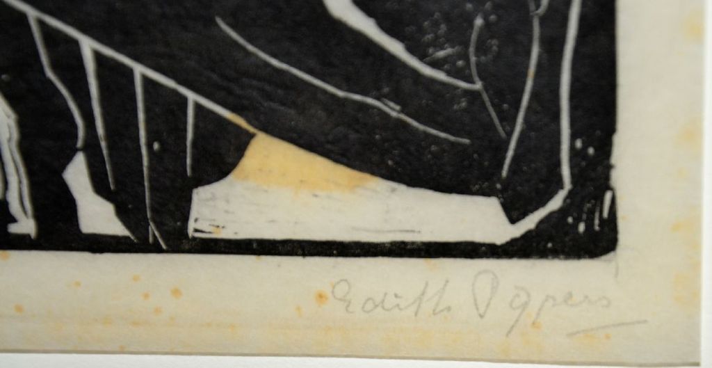 Edith Pijpers: houtsnede Monniksgier kopen? Bied vanaf 70!