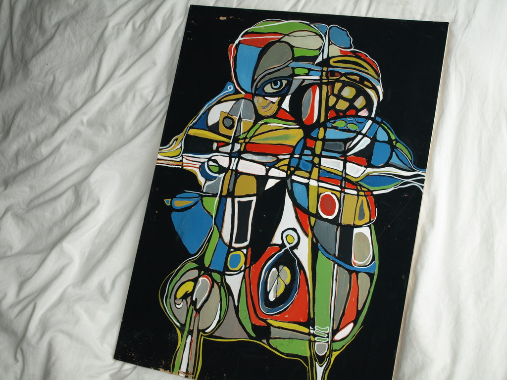 Onbekende kunstenaar : Gouache – ‘Michelinmannetje’ – ca 1970  kopen? Bied vanaf 1!