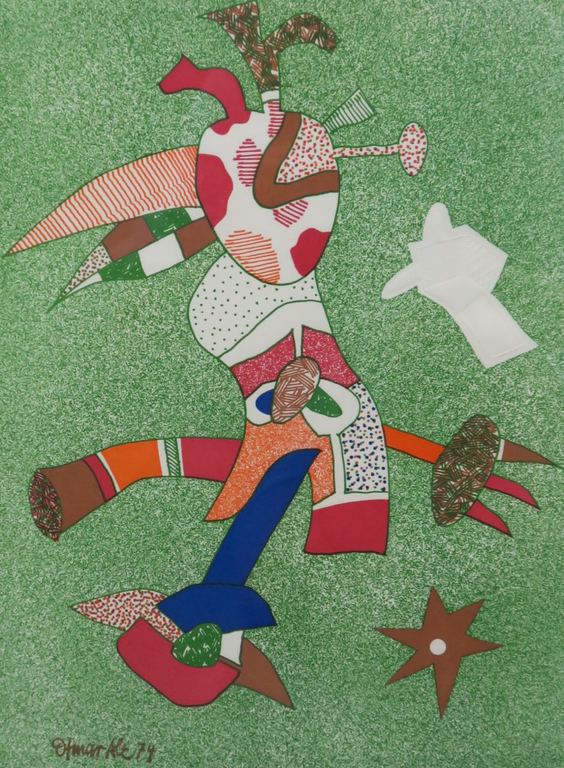 Otmar Alt: Litho en reliefdruk, Licht groen 001 - Ingelijst kopen? Bied vanaf 50!