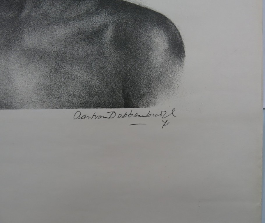 Aart van Dobbenburg: Litho, Portret van een donkere vrouw kopen? Bied vanaf 1!