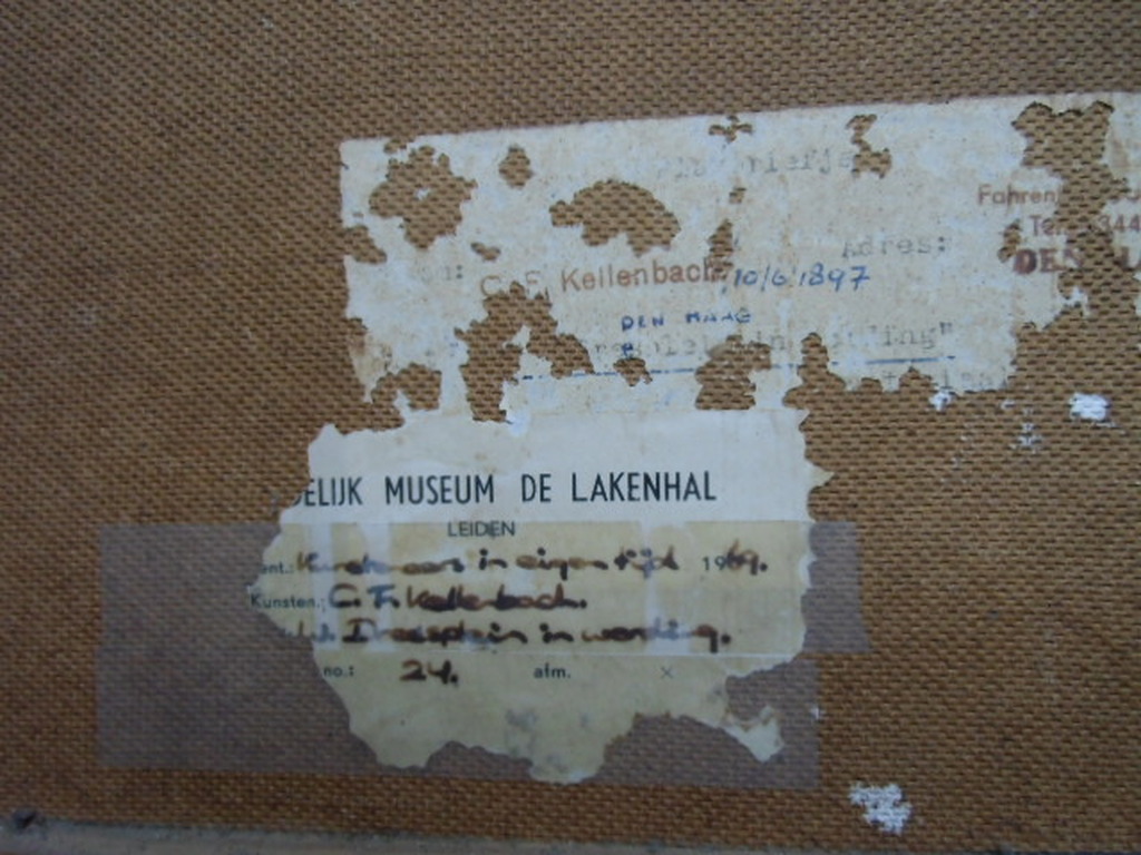 PLEIN IN WORDING // OLIEVERF OP PANEEL VAN  CAREL FREDERIK KELLENBACH kopen? Bied vanaf 1!