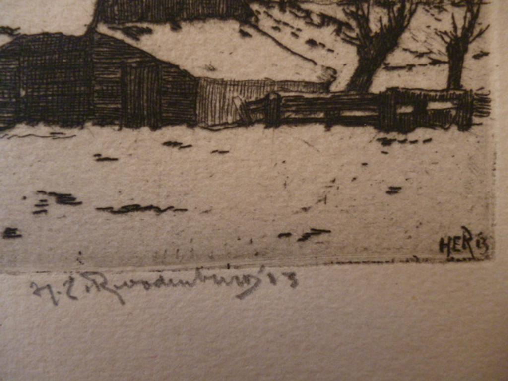 Hendrikus Elias Roodenburg - ets - Nootdorp, Boerderij in de winter kopen? Bied vanaf 45!