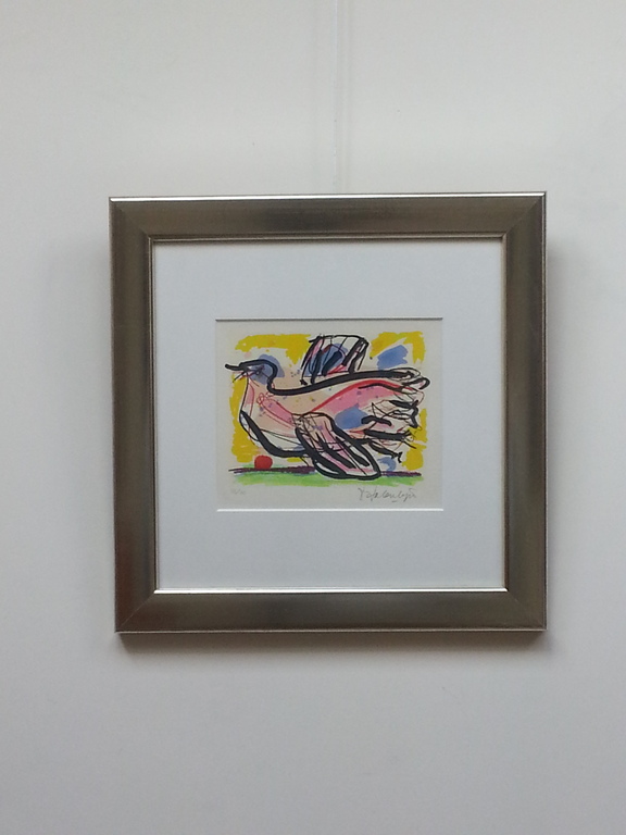 Kees Salentijn, zeefdruk op papier in lijst. verkocht voor € 55!
