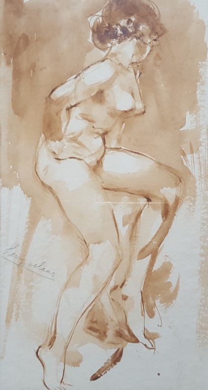 Harry Maas (1906-1982) - aquarel, gesigneerd linksmidden kopen? Bied vanaf 89!