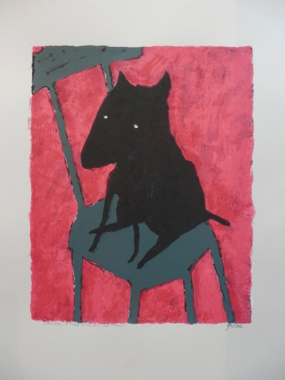 PETER BASTIAANSEN Zeefdruk DOG Handgesigneerd verkocht voor € 35!