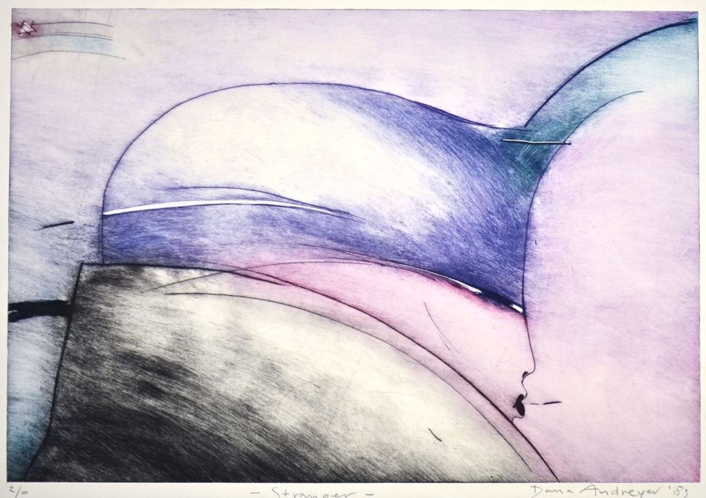 Dana Andreev: Ets/aquatint. Stranger verkocht voor € 40!