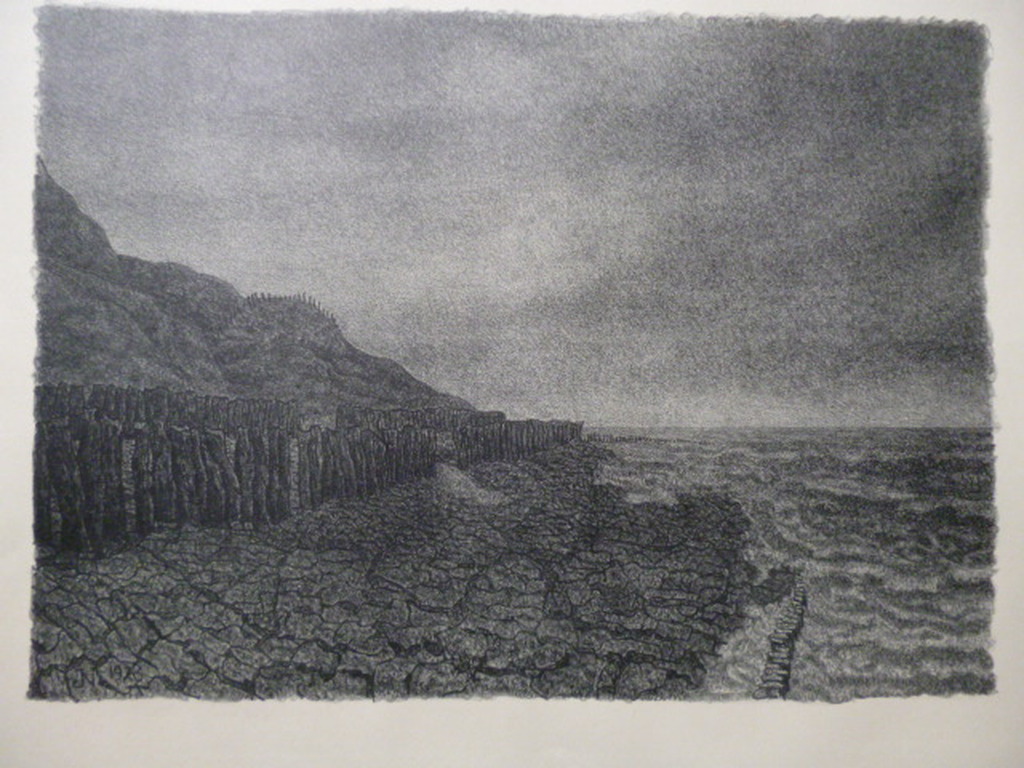 Jacob Nieweg - litho - Zeewering verkocht voor € 35!