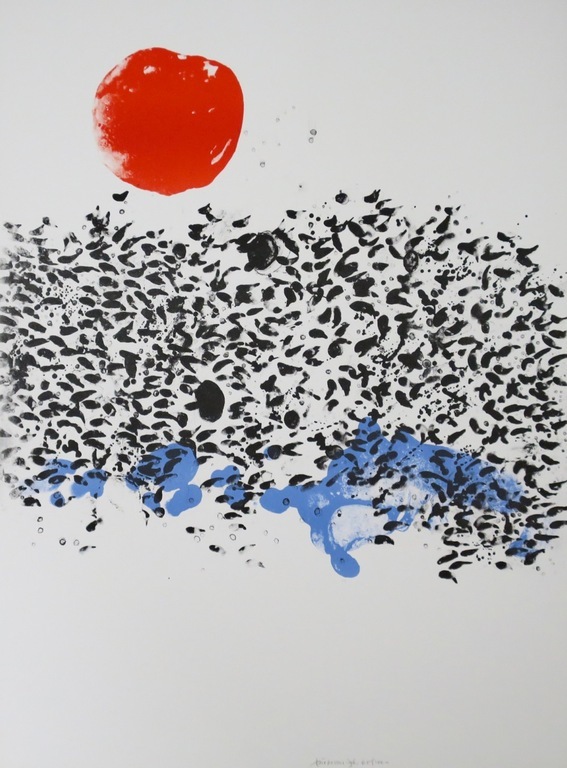 Jef Diederen: Litho, Zonder titel (rode zon) kopen? Bied vanaf 35!