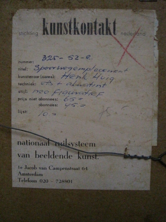 Henk Huig (1934-) - Ets "de Rietlanden Amsterdam Oost" kleine oplage 20/20 kopen? Bied vanaf 1!