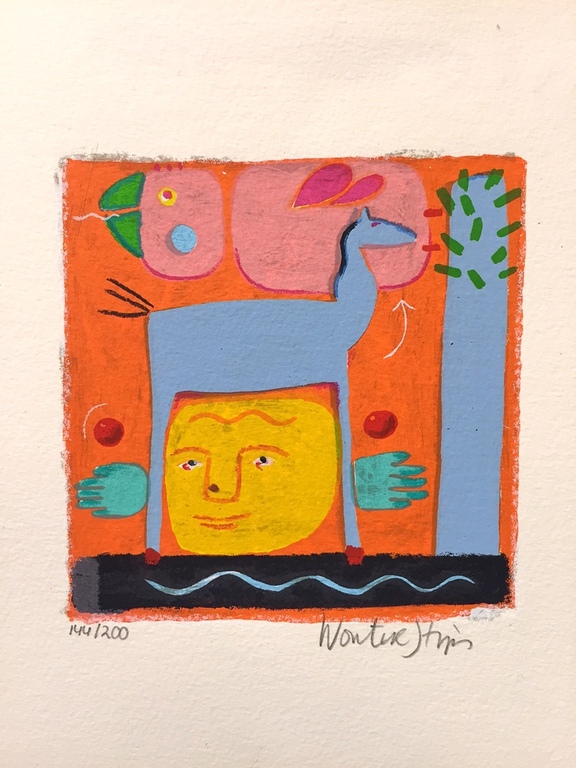 Wouter Stips | Paard en Vogel | Zeefdruk | 144 van 200 kopen? Bied vanaf 40!