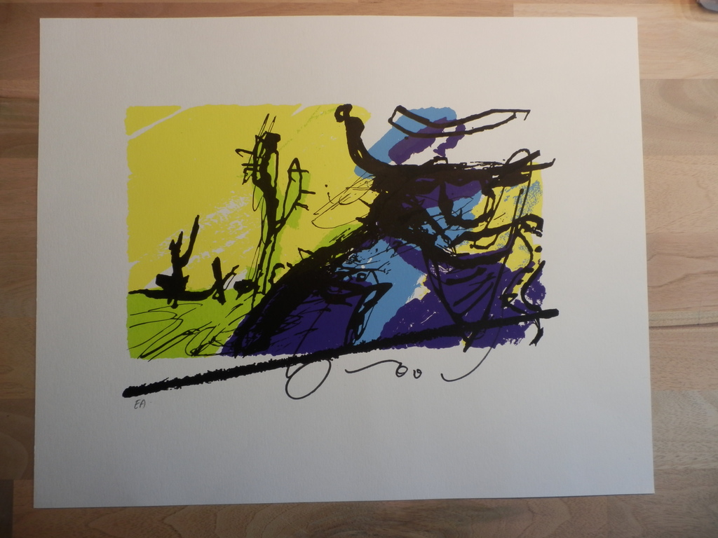 HERMAN BROOD, Gelimiteerde en HANDGESIGNEERDE Zeefdruk  BONO verkocht voor € 90!
