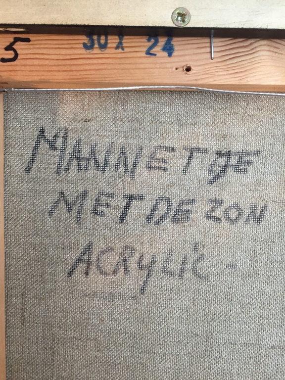 JAN SIERHUIS ( CoBrA ) acryl op doek Titel: Mannetje met de zon kopen? Bied vanaf 1!
