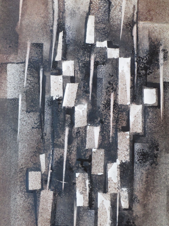 Louis Heymans, Abstracte compositie, Gemengde techniek kopen? Bied vanaf 60!