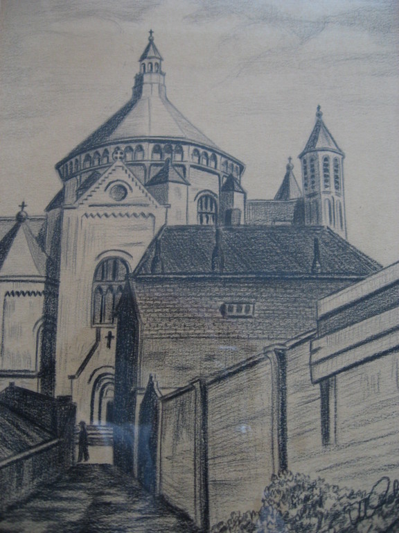 Kunstenaar onbekend - Potloodtekening - Sint-Catharinakerk Den Bosch kopen? Bied vanaf 1!
