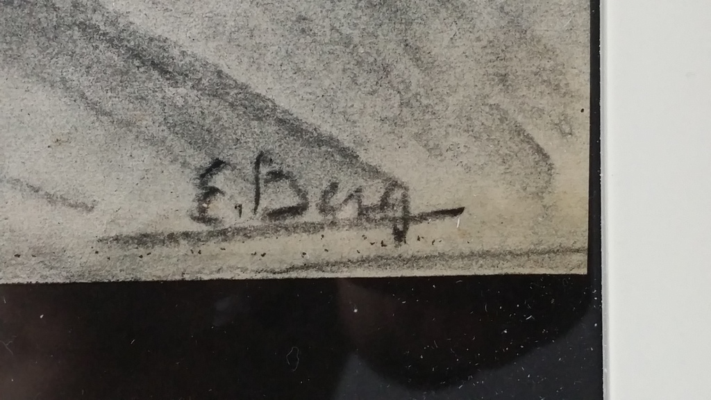 Else Berg - Houtskool tekening op papier  kopen? Bied vanaf 200!