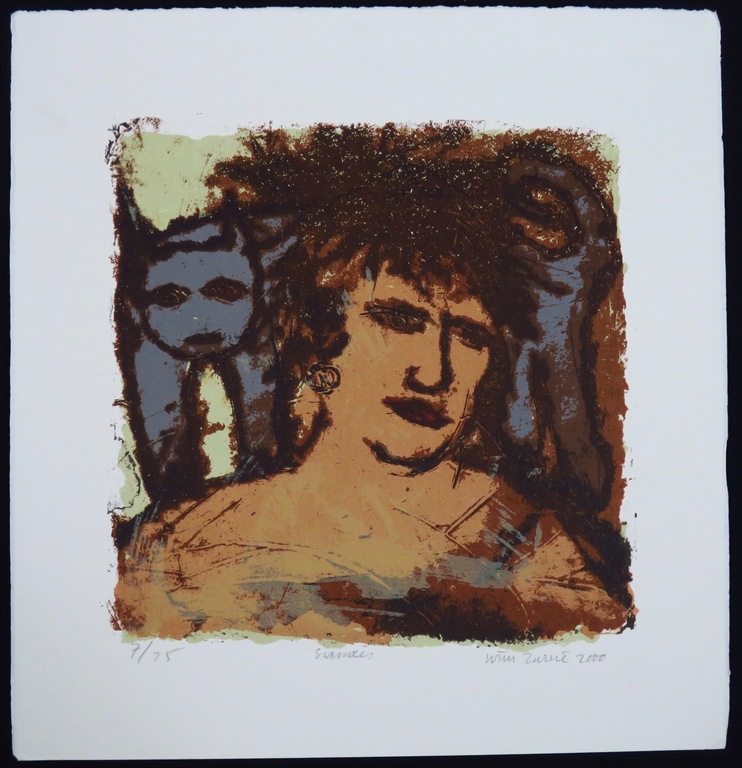 Wim Zurne: Litho, Siamees verkocht voor € 35!