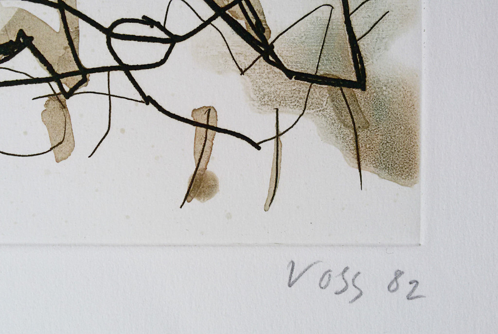 Jan Voss - Abstracte compositie, aquatint ets kopen? Bied vanaf 125!