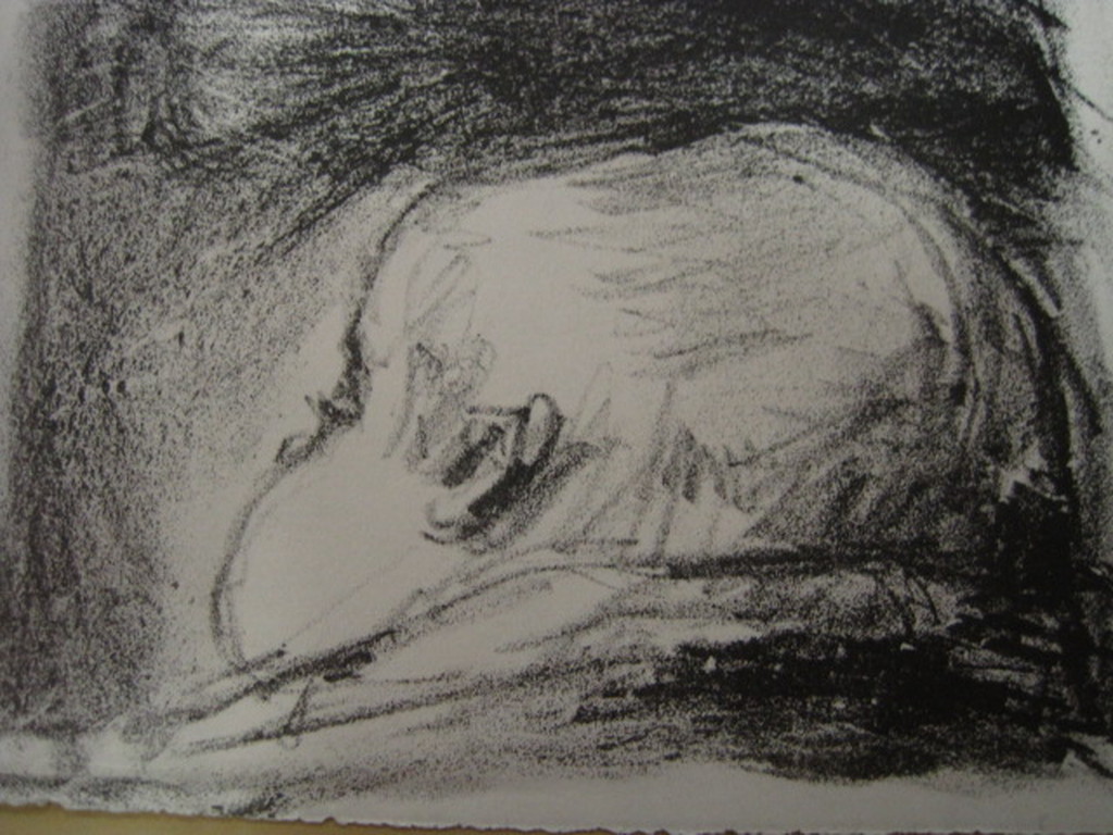 Gesigneerde litho (geboortekaartje Martine Stigter) vn Kees Buurman (1933-1997)  kopen? Bied vanaf 1!