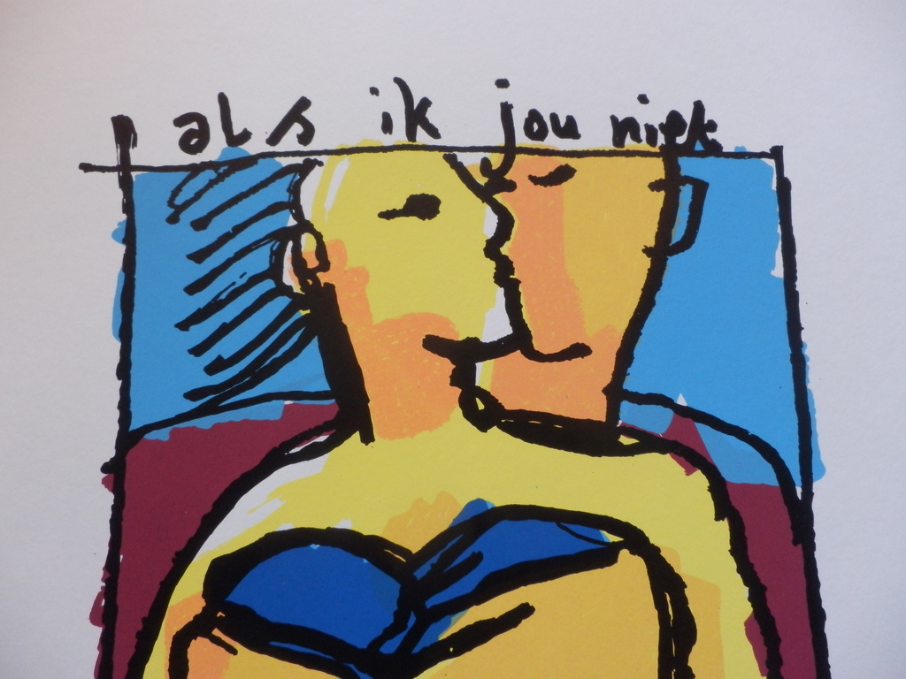 HERMAN BROOD, Gelimiteerde en HANDGESIGNEERDE Zeefdruk  ALS IK JOU NIET HAD kopen? Bied vanaf 195!