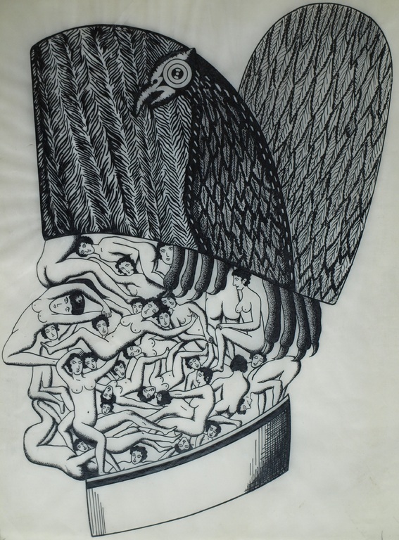 Onbekend : Inkttekening , What’s on a Man’s Mind?   kopen? Bied vanaf 1!